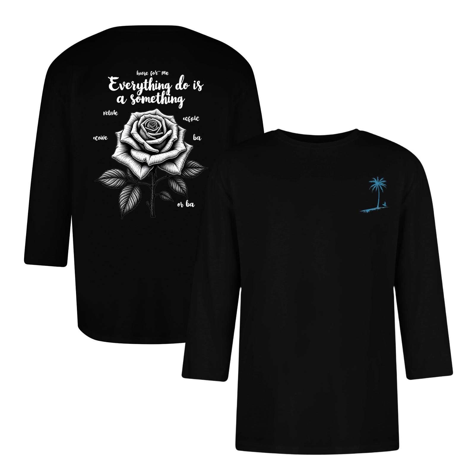 Men s casual and fashionable printed collar three-quarter sleeve top T-shirt L чорний
Men s casual and fashionable printed collar three-quarter sleeve top T-shirt L чорний