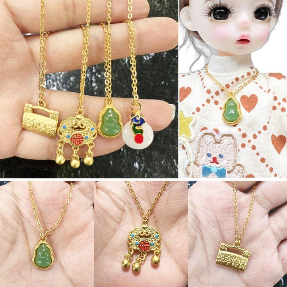 4 Styles Doll Fashion Necklaces Doll Jewelry 1/6 1/3 1/12 Doll/Dollhouse Decoration Jade Buckle
4 Styles Doll Fashion Necklaces Doll Jewelry 1/6 1/3 1/12 Doll/Dollhouse Decoration Jade Buckle