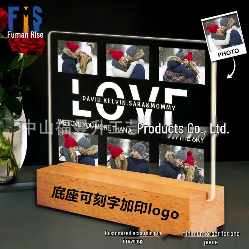 Creative Six-Grid Color Night Light Ornament - DIY Couple Anniversary Desktop Lamp Base Text Printing
Creative Six-Grid Color Night Light Ornament - DIY Couple Anniversary Desktop Lamp Base Text Printing