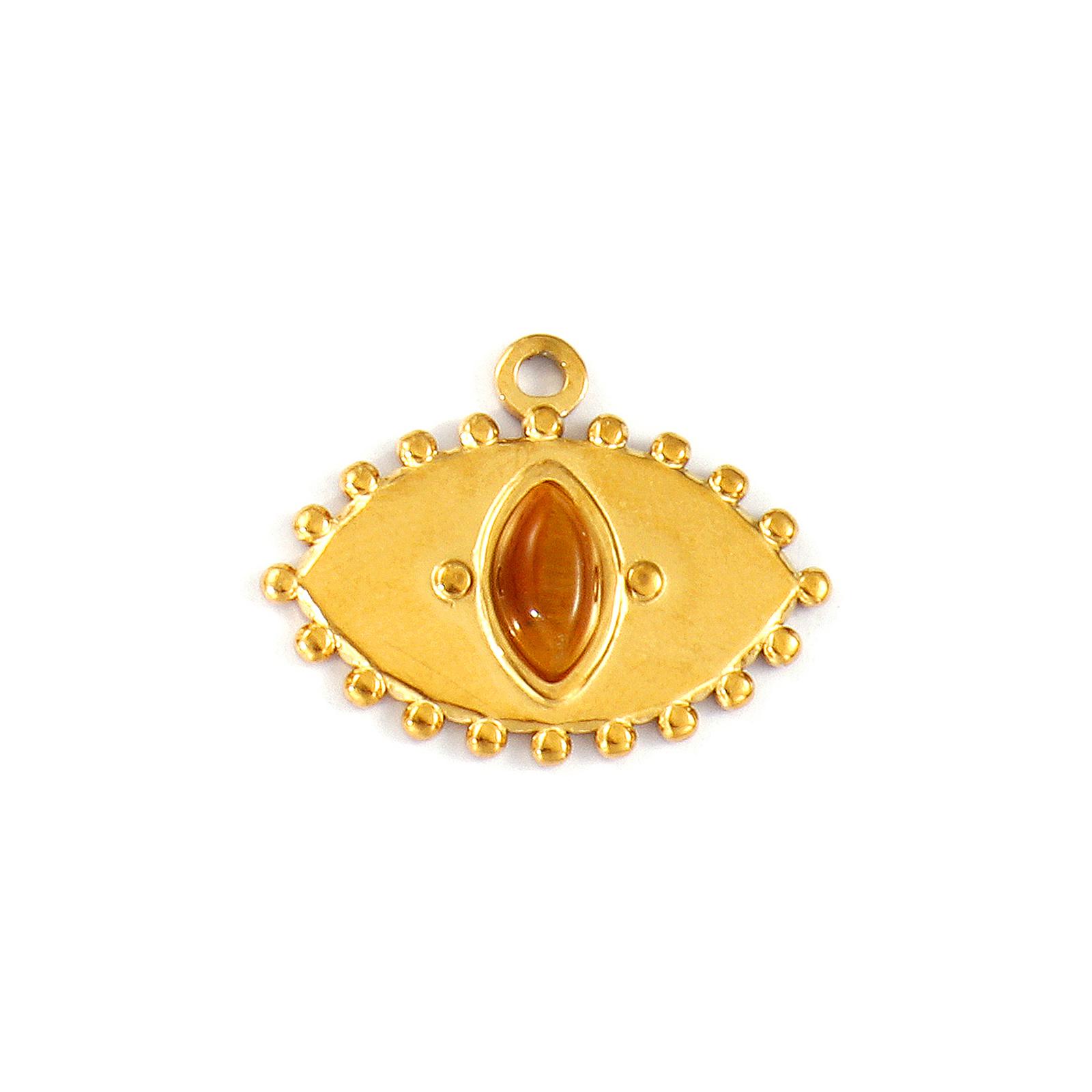 2 PCs 304 Stainless Steel & Brown Tiger s Eye Stone Pendants 18K Gold Plated Sun Star Ivory Shape Charms For DIY Necklace Making
2 PCs 304 Stainless Steel & Brown Tiger s Eye Stone Pendants 18K Gold Plated Sun Star Ivory Shape Charms For DIY Necklace Making