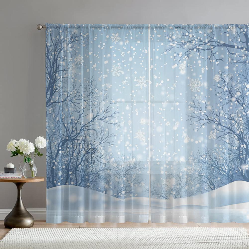 2PCS Winter Snow Scene Sheer Curtains – Snowy Trees & Flakes Print Rod Pocket for Kitchen Caf Bedroom Balcony 100*130 Grommet Top 1pcs
2PCS Winter Snow Scene Sheer Curtains – Snowy Trees & Flakes Print Rod Pocket for Kitchen Caf Bedroom Balcony 100*130 Grommet Top 1pcs