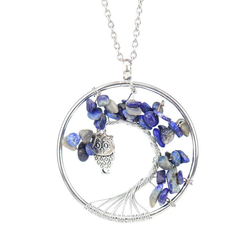 Natural Crystal Gravel Tree Of Life Necklace, Owl Bending Tree Necklace Ornament N98 ляпіс-лазур кольору
Natural Crystal Gravel Tree Of Life Necklace, Owl Bending Tree Necklace Ornament N98 ляпіс-лазур кольору