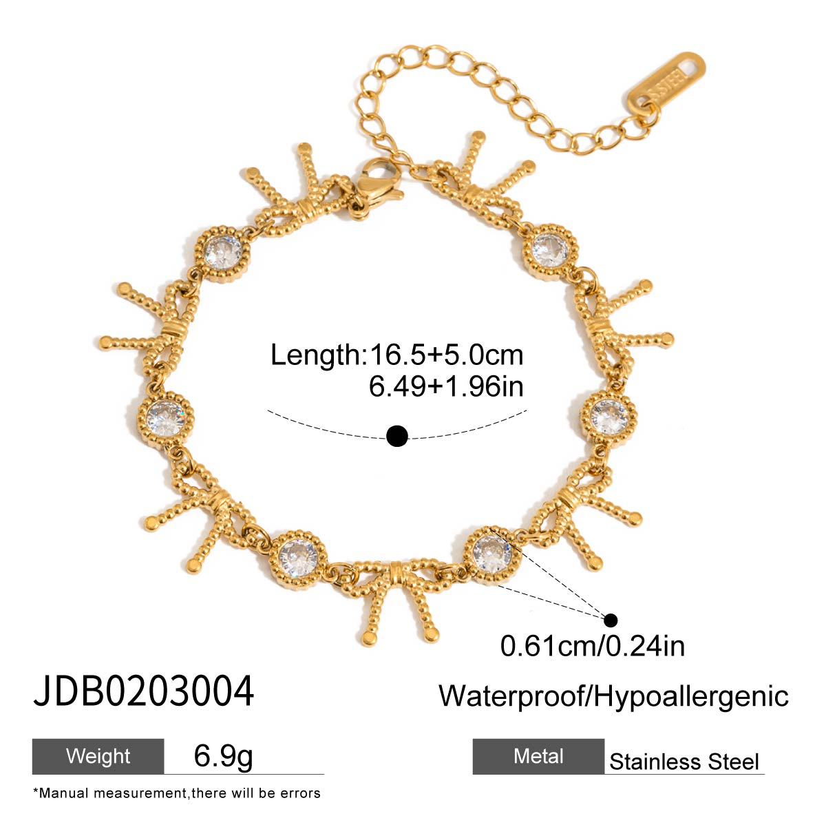 JYL TS Bracelet Zircon Beads Delicate Strand Brings Luck & Feminine Grace JDB0203004 середній кольору морської хвилі
JYL TS Bracelet Zircon Beads Delicate Strand Brings Luck & Feminine Grace JDB0203004 середній кольору морської хвилі