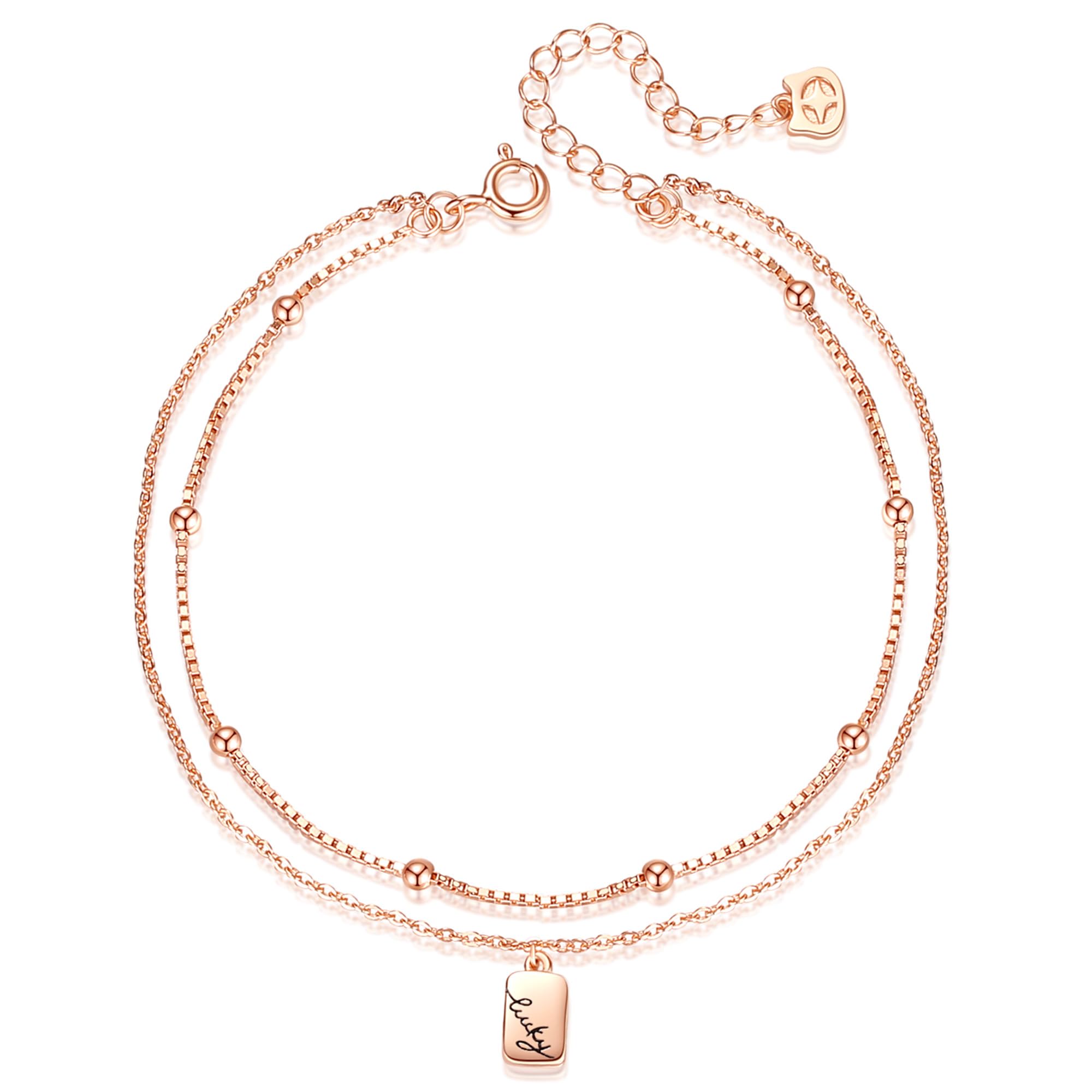 Anklet 925 Silver 2 Strands Chain Lucky Card Lucky Simple Accessory Jewelry Present Birthday Celebration Popular Gift Day YINCHIE Women s
Anklet 925 Silver 2 Strands Chain Lucky Card Lucky Simple Accessory Jewelry Present Birthday Celebration Popular Gift Day YINCHIE Women s