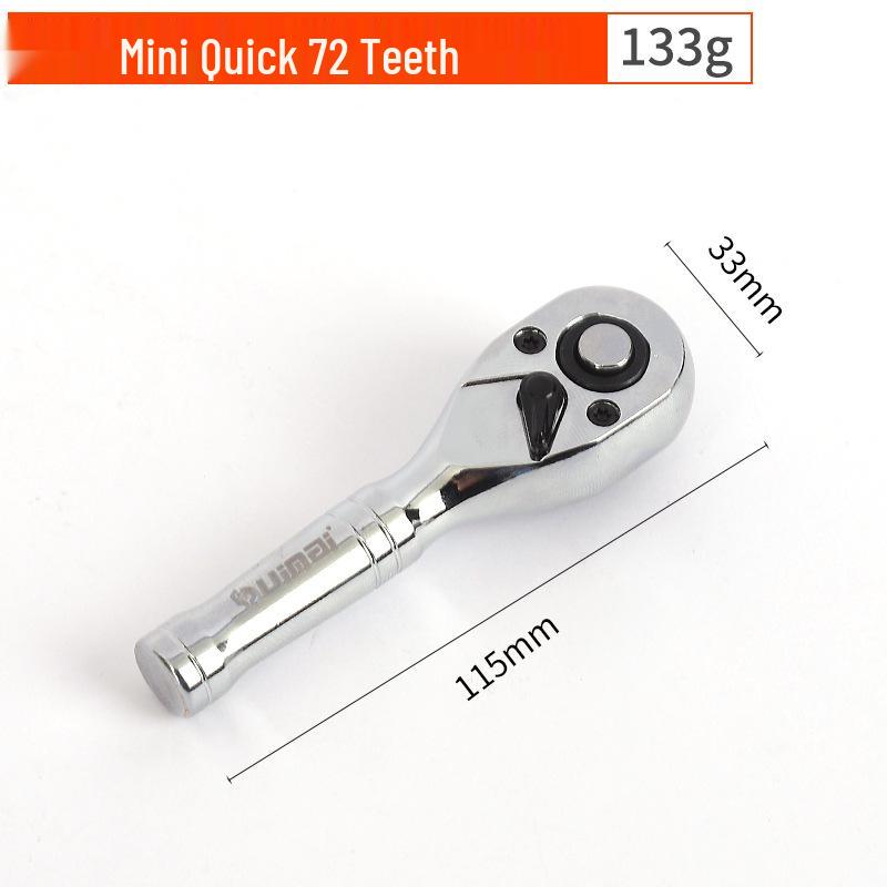 Compact Hex Quick Release Mini Ratchet Wrench & Socket Set
Compact Hex Quick Release Mini Ratchet Wrench & Socket Set
