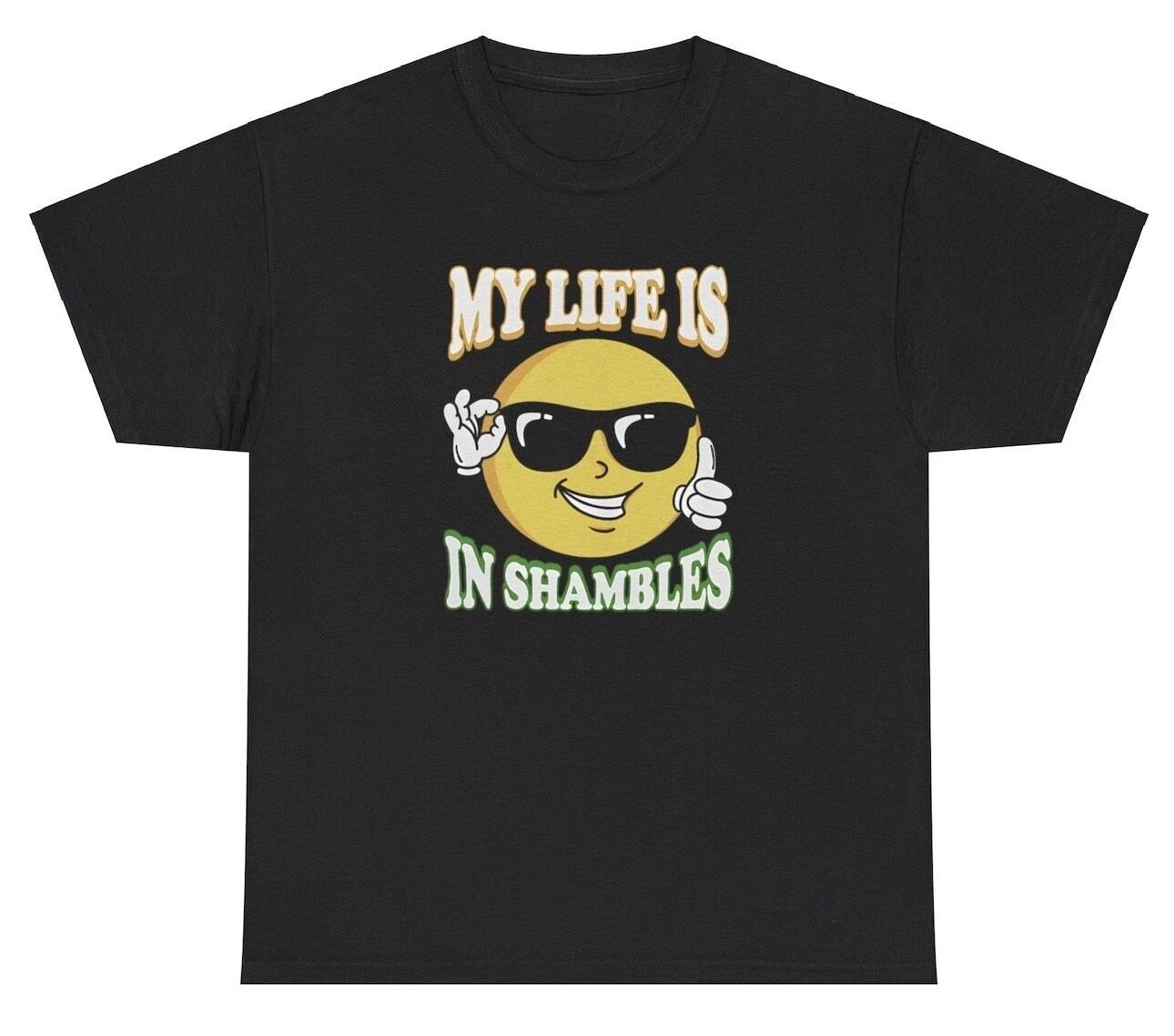 My Life Is In Shambles T Shirt Funny Mental Health Smiley Ironic Gift Tee 3XL
My Life Is In Shambles T Shirt Funny Mental Health Smiley Ironic Gift Tee 3XL