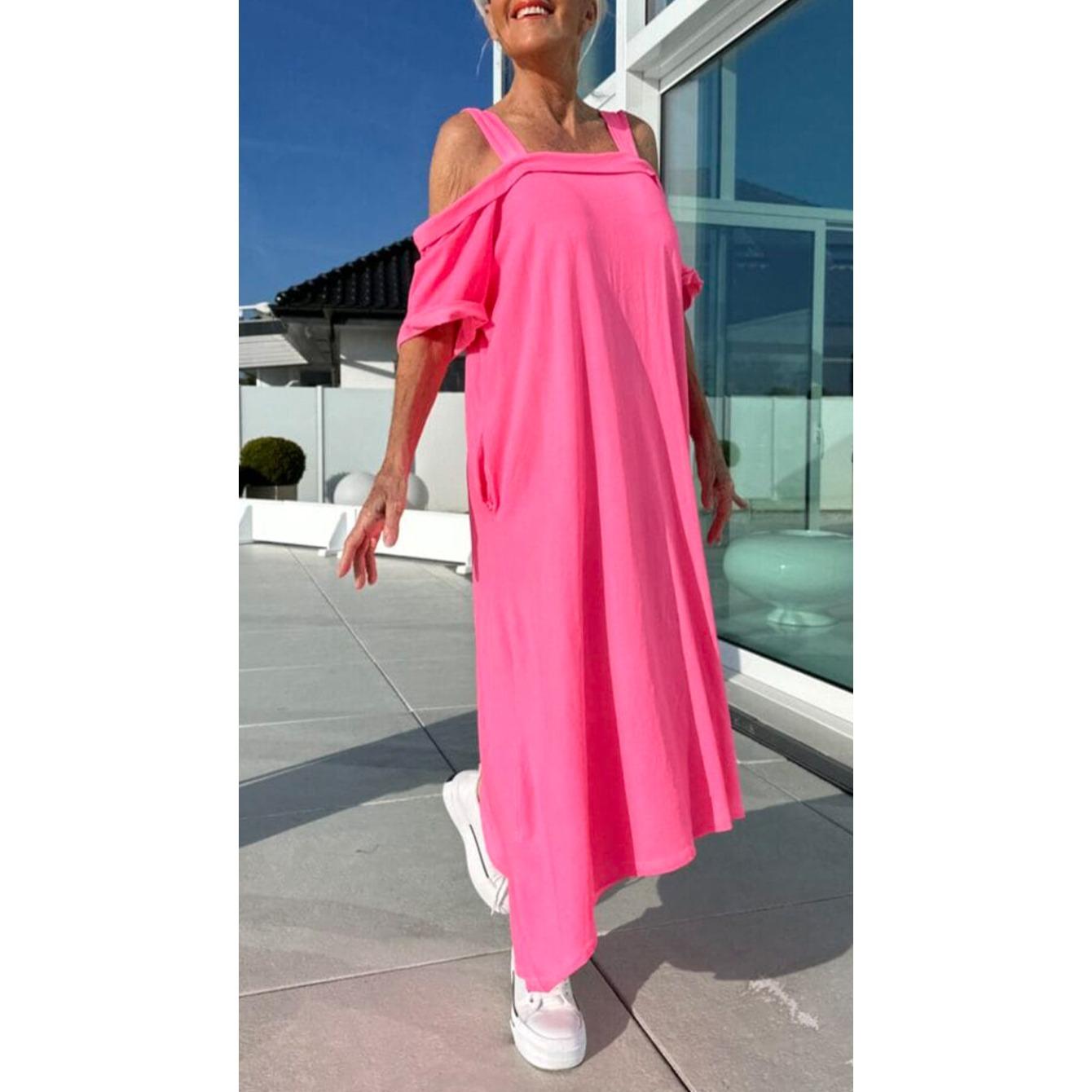 women s Cold Shoulder Loose Pocket Maxi Dress Casual Long Slip Dress Summer Vacation Sundress 3XL рожевий червоний колір
women s Cold Shoulder Loose Pocket Maxi Dress Casual Long Slip Dress Summer Vacation Sundress 3XL рожевий червоний колір