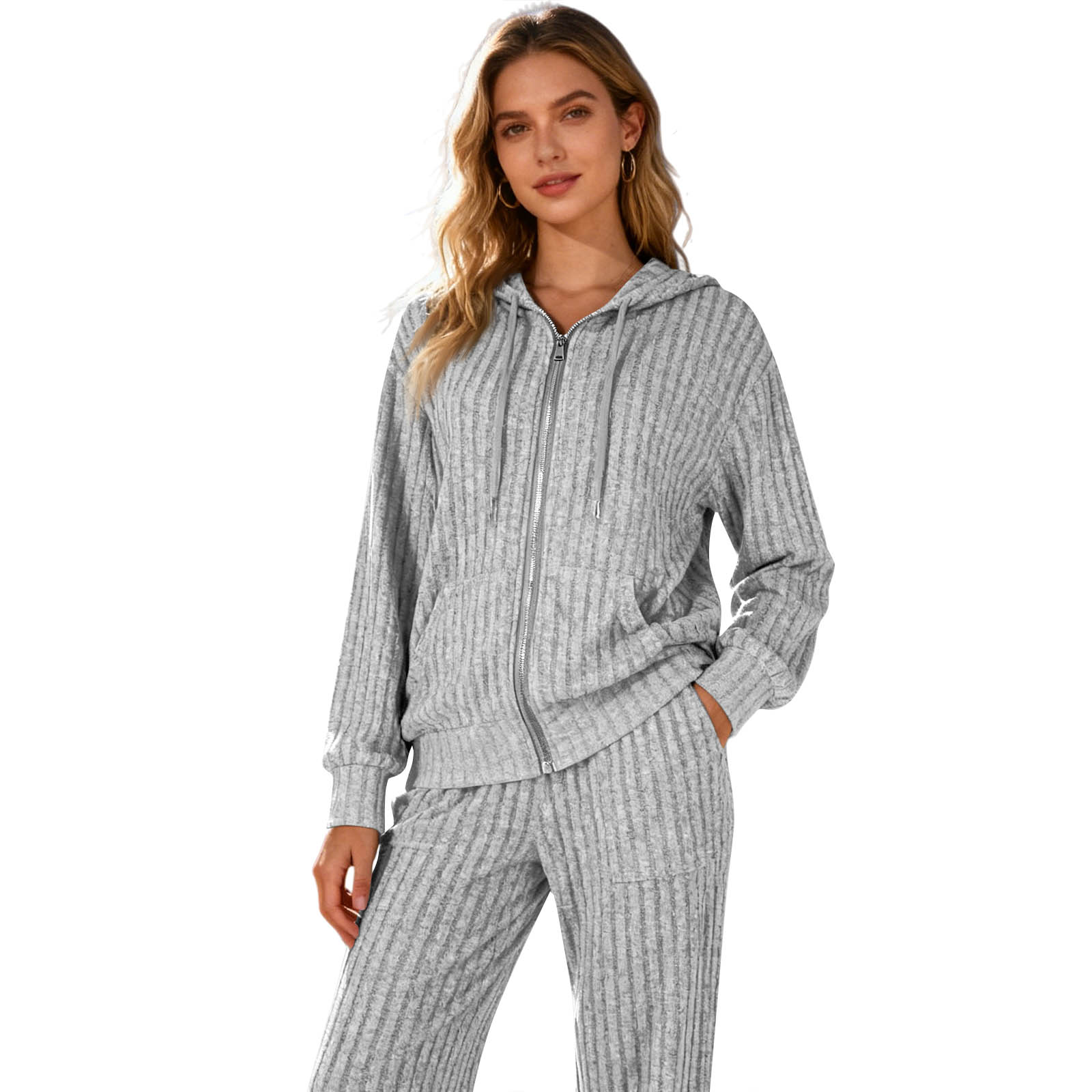 Sweatsuits Women 2 Piece Zip Up Hooded Sweatshirt With Pockets & Elastic Waist Pants, Soft Stretchy Fall Winter Outfit XL
Sweatsuits Women 2 Piece Zip Up Hooded Sweatshirt With Pockets & Elastic Waist Pants, Soft Stretchy Fall Winter Outfit XL