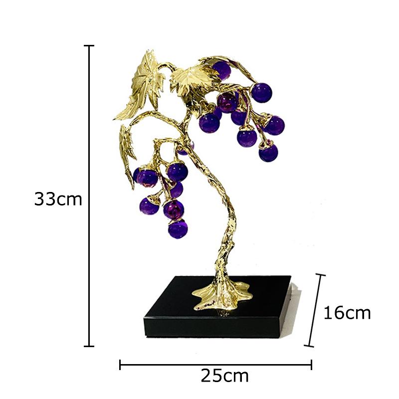 Fantasy Crystal Grape Tree Ornaments Living Room Desk Decoration Gold-plated Grape Vine Home Decorations Room Aesthetic Decor
Fantasy Crystal Grape Tree Ornaments Living Room Desk Decoration Gold-plated Grape Vine Home Decorations Room Aesthetic Decor