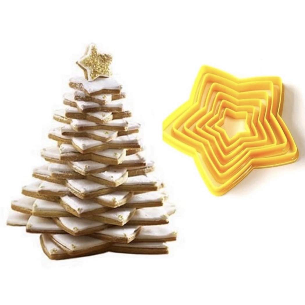 Set of 6 Christmas Tree Cookie Cutters, Large Star Shape, Christmas Tree
Set of 6 Christmas Tree Cookie Cutters, Large Star Shape, Christmas Tree