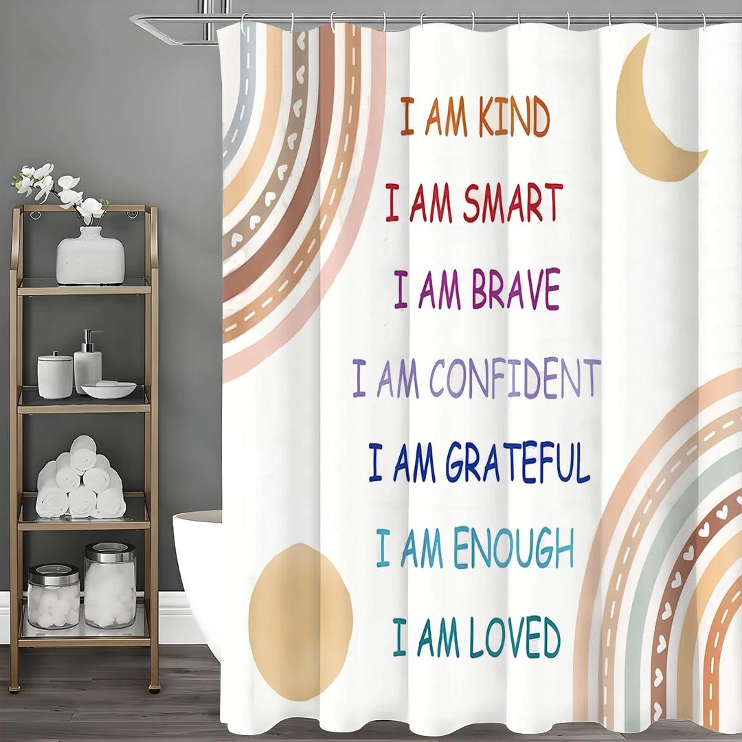 Inspirational Quotes Abstract Inspirational Positive Shower Curtain, Bathroom Decorative Shower Curtain, Waterproof Shower Curta W60H190(CM)-1 Pcs
Inspirational Quotes Abstract Inspirational Positive Shower Curtain, Bathroom Decorative Shower Curtain, Waterproof Shower Curta W60H190(CM)-1 Pcs