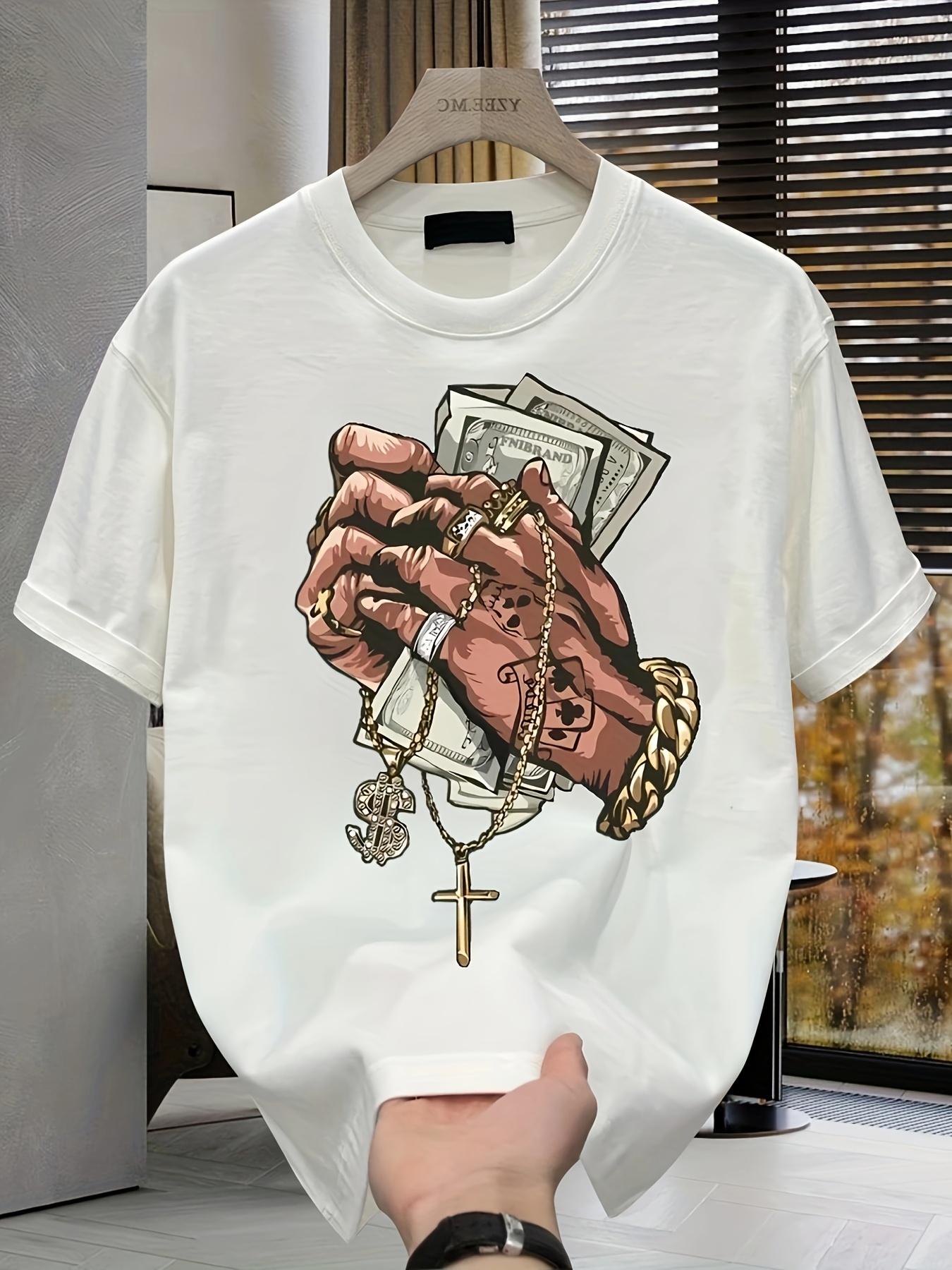 Men s summer 100% pure cotton money and cross graphic print fashionable casual sports loose round neck short sleeved T-shirt 5XL різнокольоровий
Men s summer 100% pure cotton money and cross graphic print fashionable casual sports loose round neck short sleeved T-shirt 5XL різнокольоровий
