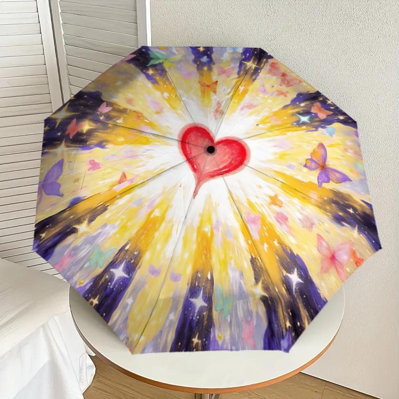 Colorful Butterfly Heart Automatic Opening Folding Umbrella - 8 Bone Iron Frame, Suitable for Fans, Travel, Daily Use, Festive Gift1121001a
Colorful Butterfly Heart Automatic Opening Folding Umbrella - 8 Bone Iron Frame, Suitable for Fans, Travel, Daily Use, Festive Gift1121001a