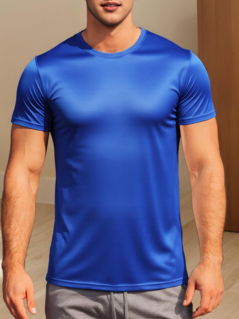 Men s Quick-Dry Breathable Summer Sports T-Shirt, Short Sleeve, Sweat-Absorbent, Solid Color, Casual Mesh Ice Silk Feel. Large синий
Men s Quick-Dry Breathable Summer Sports T-Shirt, Short Sleeve, Sweat-Absorbent, Solid Color, Casual Mesh Ice Silk Feel. Large синий