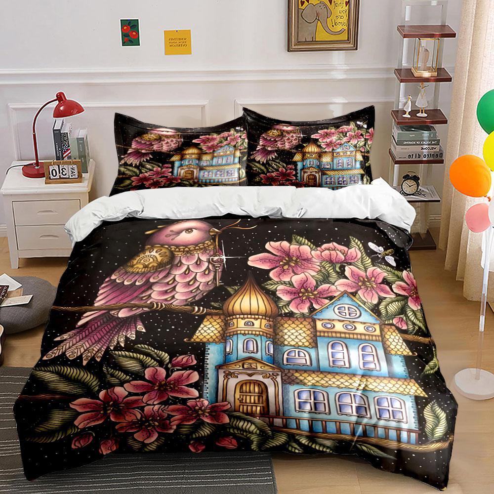 Bird, flowers, houses, stars. Bedding sets Duvet cover sets Duvet covers Pillowcases(1 * Duvet Cover 2 * Pillowcases, without duvet insert) 135x200cm
Bird, flowers, houses, stars. Bedding sets Duvet cover sets Duvet covers Pillowcases(1 * Duvet Cover 2 * Pillowcases, without duvet insert) 135x200cm