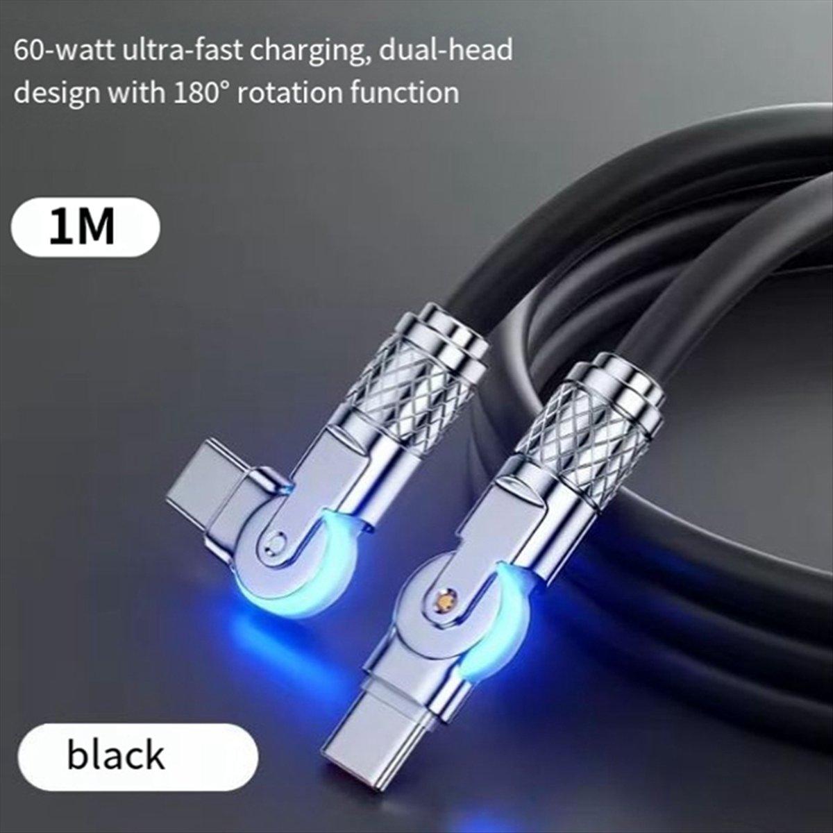 Type-C to Type-C 180° Swivel Double Elbow Mech Data Cable Fast Charging & Data Transfer Cable for Laptops and Tablets 2m China Mainland
Type-C to Type-C 180° Swivel Double Elbow Mech Data Cable Fast Charging & Data Transfer Cable for Laptops and Tablets 2m China Mainland