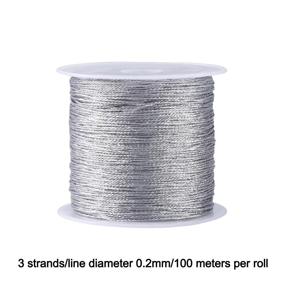 0.2-0.8mm Macrame Cord Gradient Color Braided Rope Gold Silver Thread Handmade Accessories Silver-0.2mm-100m
0.2-0.8mm Macrame Cord Gradient Color Braided Rope Gold Silver Thread Handmade Accessories Silver-0.2mm-100m