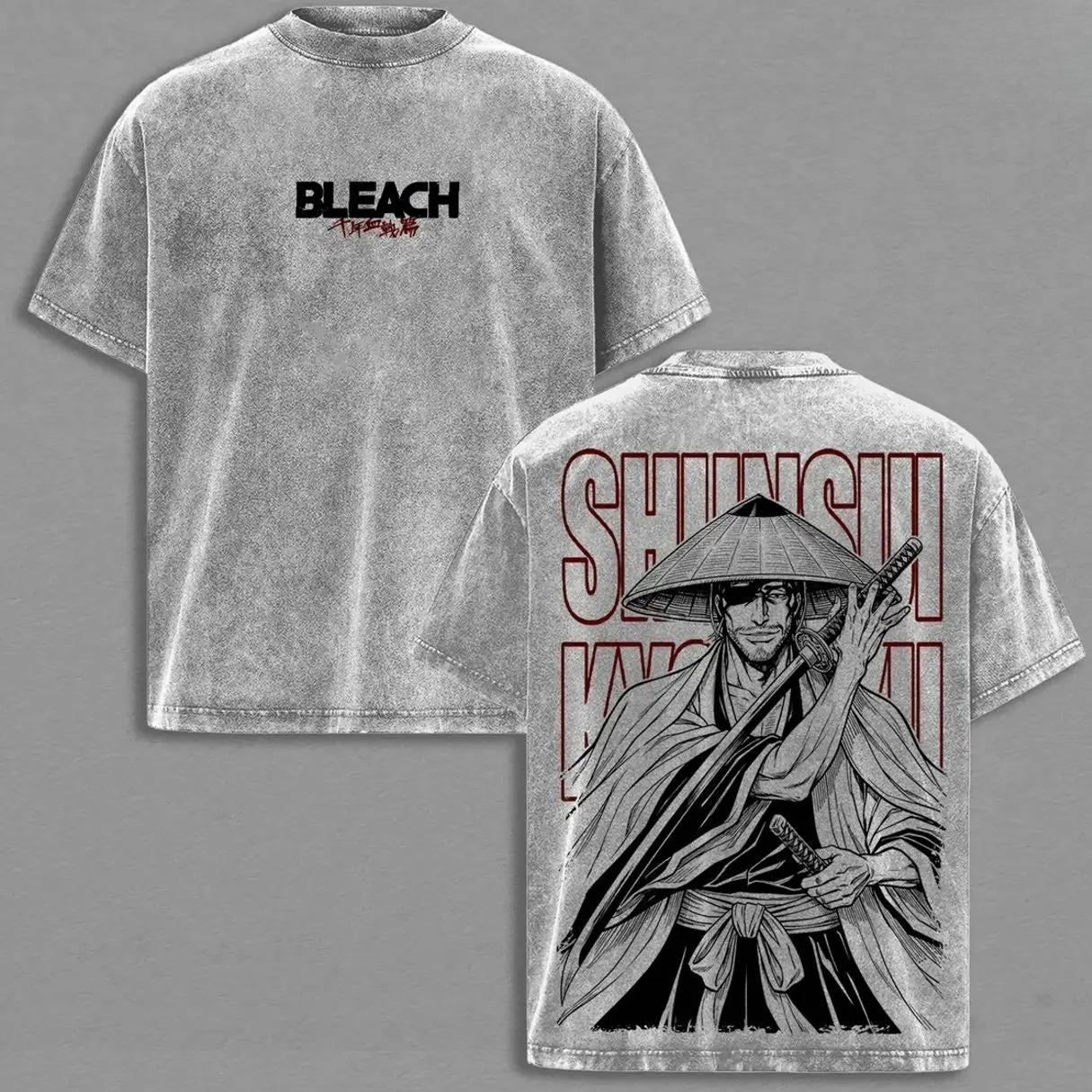 BLEACH Kyoraku Shunsui T-shirt Anime Printed Washed Y2k T Shirt Men Clothing Summer Oversized Short Sleeve Cotton Tees Tops S серый
BLEACH Kyoraku Shunsui T-shirt Anime Printed Washed Y2k T Shirt Men Clothing Summer Oversized Short Sleeve Cotton Tees Tops S серый