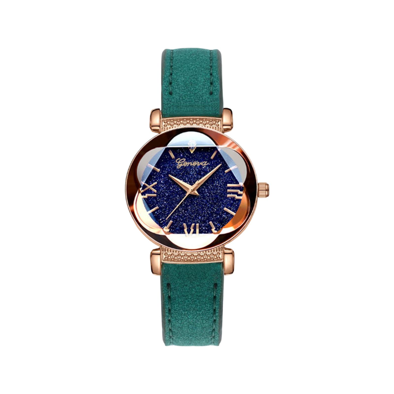 Quartz Wristwatch for Women with Diamond-Shaped Starry Sky Dial and Textured Strap Durable Round Case Fashionable Design One Size
Quartz Wristwatch for Women with Diamond-Shaped Starry Sky Dial and Textured Strap Durable Round Case Fashionable Design One Size