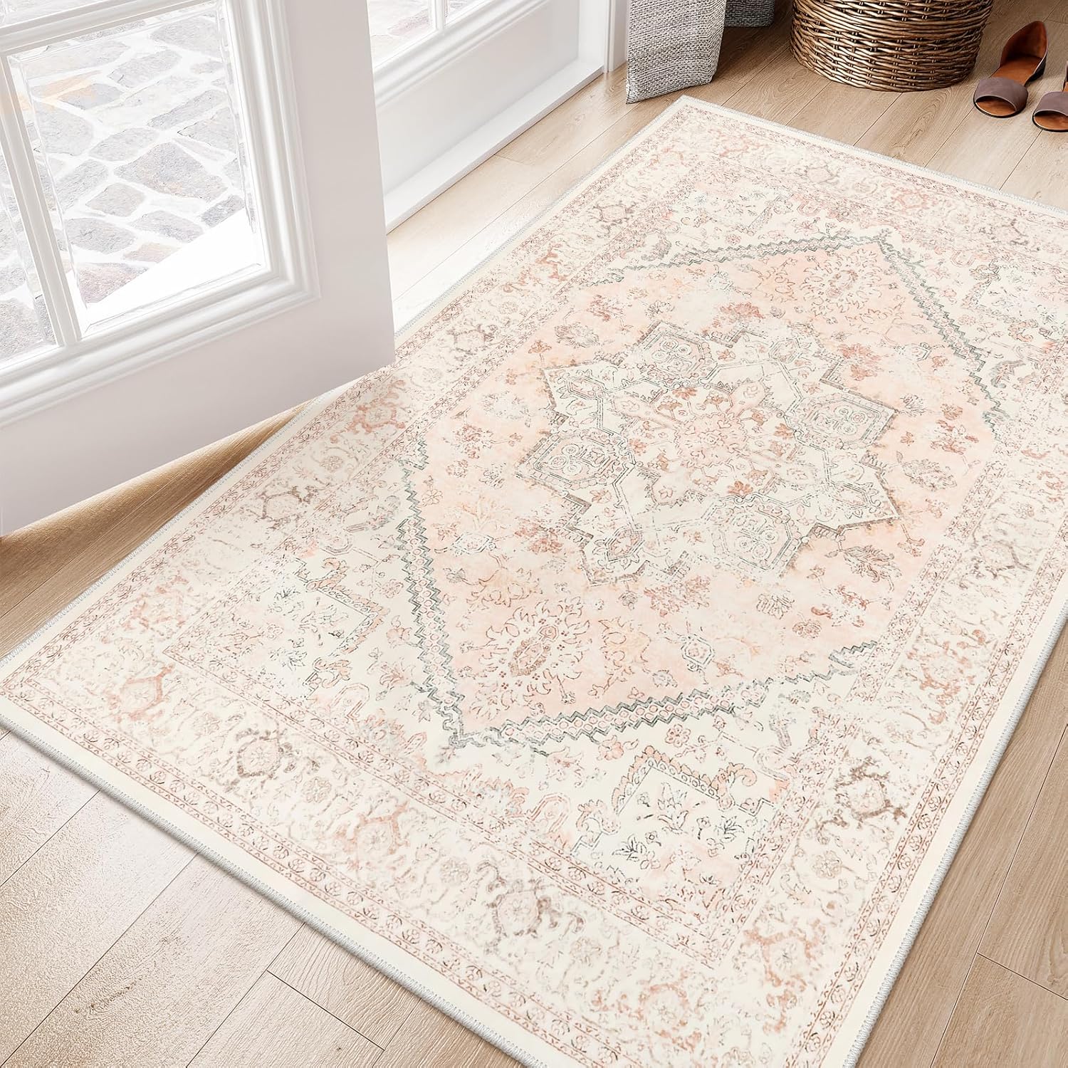 Rectangular Retro Elegant Door Mat Carpet Decoration Entrance Door with Pink and White Anti Slip Mat Carpet Home Decoration Rug 40x60CM
Rectangular Retro Elegant Door Mat Carpet Decoration Entrance Door with Pink and White Anti Slip Mat Carpet Home Decoration Rug 40x60CM