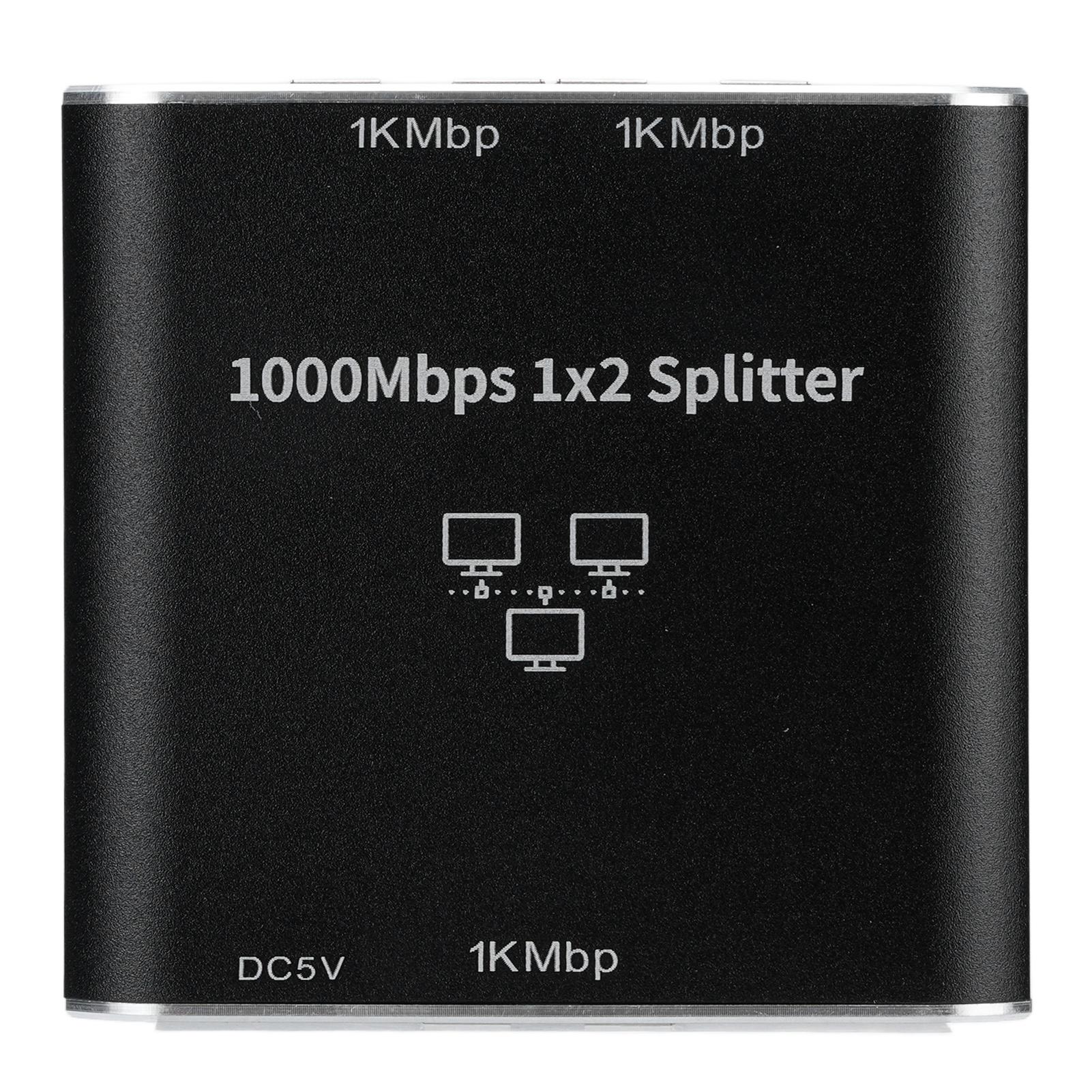 Gigabit Ethernet Splitter 1 to 2 1000Mbps RJ45 Internet Splitter Adapter Network Switcher for IPTV Router PC
Gigabit Ethernet Splitter 1 to 2 1000Mbps RJ45 Internet Splitter Adapter Network Switcher for IPTV Router PC