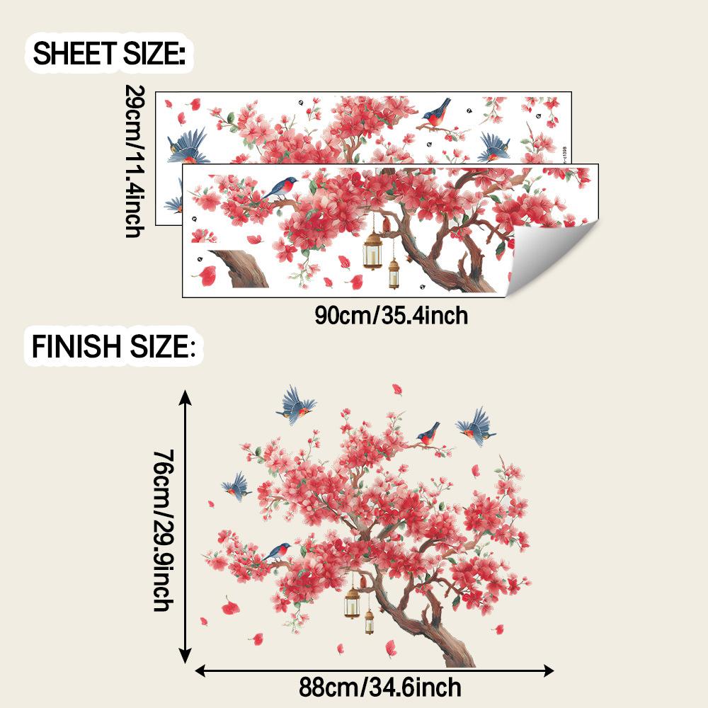 Новые романтичные наклейки на стену в китайском стиле «Персиковое дерево и сорока» для гостиной и кабинета, украшение и благоустройство дома
Новые романтичные наклейки на стену в китайском стиле «Персиковое дерево и сорока» для гостиной и кабинета, украшение и благоустройство дома