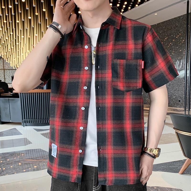 Чоловіча літня картата повсякденна сорочка з коротким рукавом - універсальна в японському стилі XL (suitable for 62.5-72.5 kg) червоний
Чоловіча літня картата повсякденна сорочка з коротким рукавом - універсальна в японському стилі XL (suitable for 62.5-72.5 kg) червоний