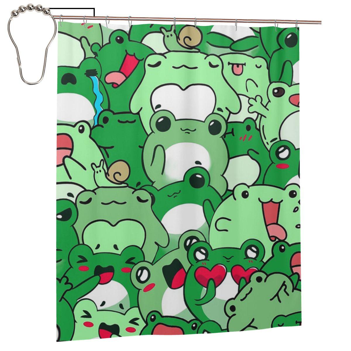 Crowded Cute Frog Pattern Shower Curtain Bathroom Polyester Waterproof Bath Curtains With Hooks W60H190(CM)-1 Pcs
Crowded Cute Frog Pattern Shower Curtain Bathroom Polyester Waterproof Bath Curtains With Hooks W60H190(CM)-1 Pcs