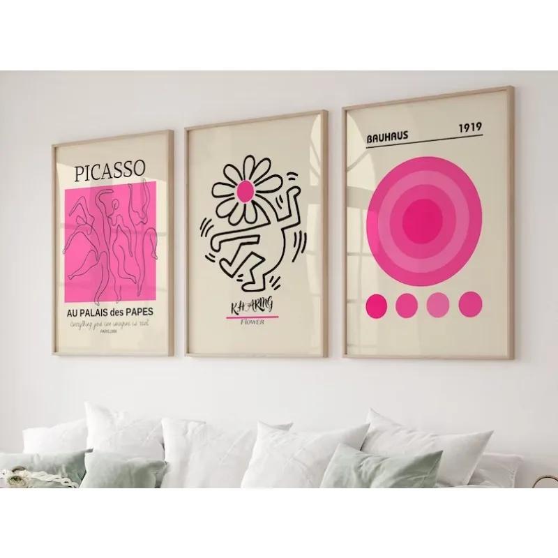 Bright Rose Pink Nordic Bauhaus Wall Art Picasso Abstract Print Canvas Boho Modern Gallery Living Room Art Print Poster 21cm×30cm NoFrame
Bright Rose Pink Nordic Bauhaus Wall Art Picasso Abstract Print Canvas Boho Modern Gallery Living Room Art Print Poster 21cm×30cm NoFrame