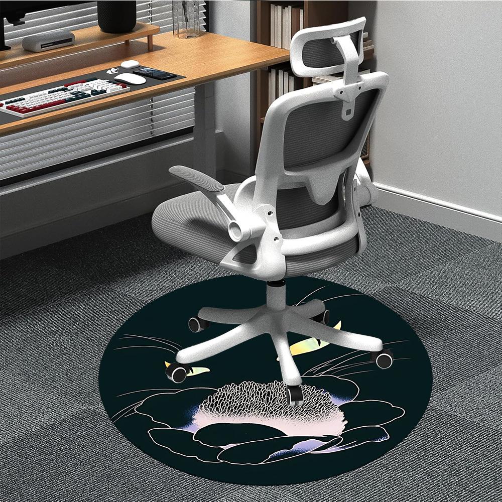 1PC Black Cat, Floral Pattern Office Round Rug, Non slip, Soft and Durable Office Rug for Interior Decoration, Perfect for Office 80cm
1PC Black Cat, Floral Pattern Office Round Rug, Non slip, Soft and Durable Office Rug for Interior Decoration, Perfect for Office 80cm