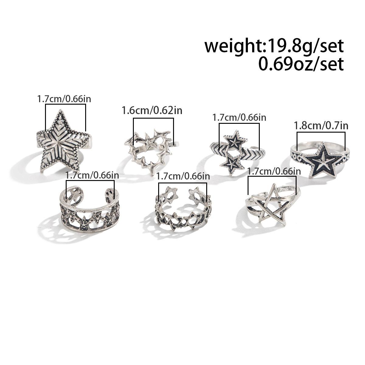 4/7Pcs Hip Hop Thorn Rings Unisex Star Heart Open Ring Sets Fashion Punk Gothic Exquisite Daily Wear Party Banquet Zircon Gifts
4/7Pcs Hip Hop Thorn Rings Unisex Star Heart Open Ring Sets Fashion Punk Gothic Exquisite Daily Wear Party Banquet Zircon Gifts