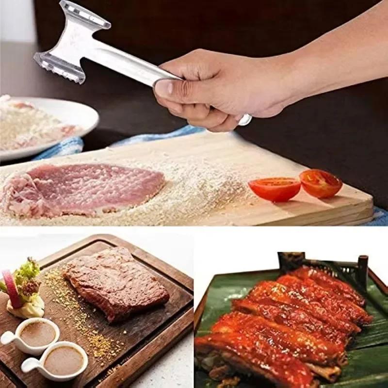 Household aluminum alloy double-sided meat hammer, steak hammer, loose beef tenderizer, kitchen accessory
Household aluminum alloy double-sided meat hammer, steak hammer, loose beef tenderizer, kitchen accessory