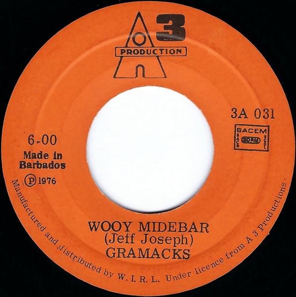 7inch Record LES GRAMACKS Wooy Midebar 3A031 3A Production 1976 Barbados Reggae Ska Dub Used
7inch Record LES GRAMACKS Wooy Midebar 3A031 3A Production 1976 Barbados Reggae Ska Dub Used