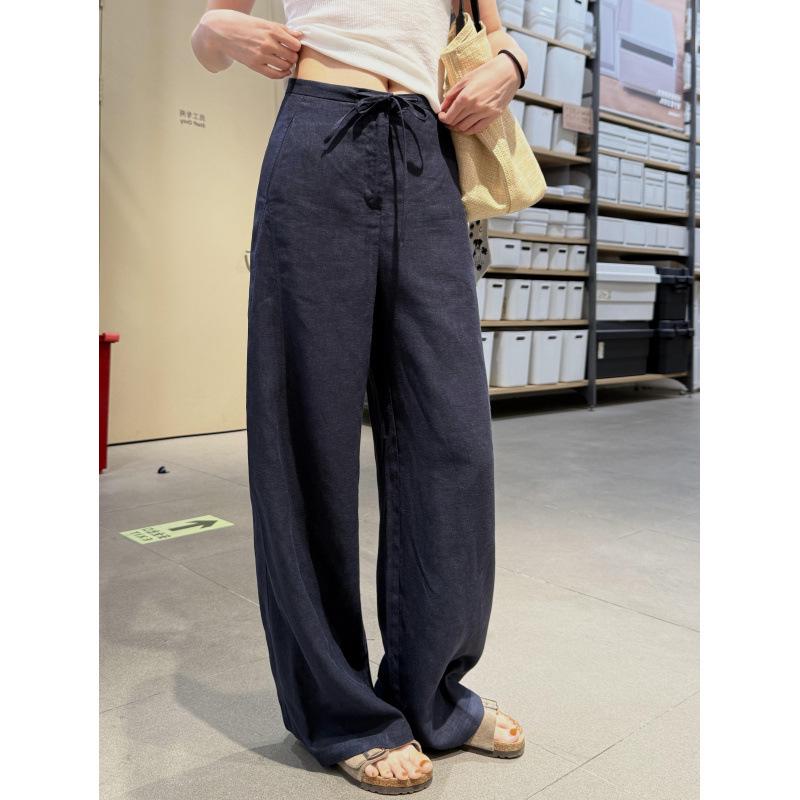 Women s High-Waisted Wide-Leg White Linen Pants - Summer 2025 Collection: Slimming, Loose, Breathable, Floor-Length Medium темно-синий
Women s High-Waisted Wide-Leg White Linen Pants - Summer 2025 Collection: Slimming, Loose, Breathable, Floor-Length Medium темно-синий