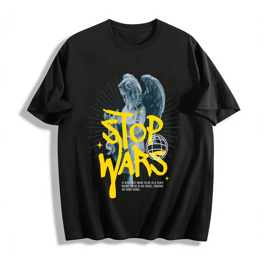 Anti-War Angel Print Casual Top Unisex Trendy T-Shirt Pure cotton T-shirt XXS
Anti-War Angel Print Casual Top Unisex Trendy T-Shirt Pure cotton T-shirt XXS