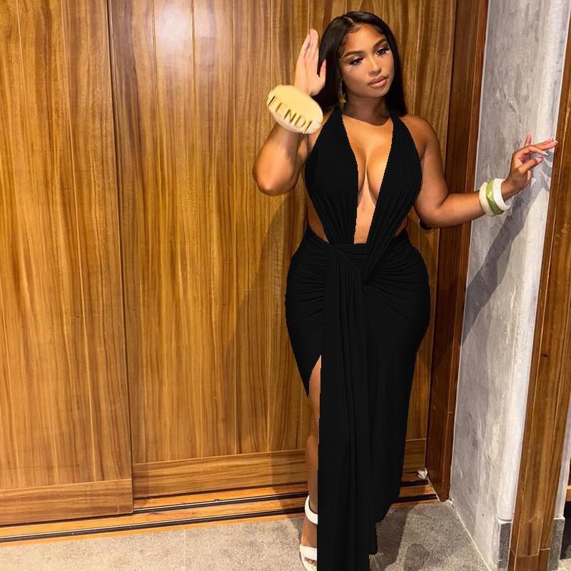 European American Style Women s Clothing Slim Solid Color Strap Bag Hip Skirt Sexy Hanging Neck V-neck Wrap Chest Dress Trendy M
European American Style Women s Clothing Slim Solid Color Strap Bag Hip Skirt Sexy Hanging Neck V-neck Wrap Chest Dress Trendy M