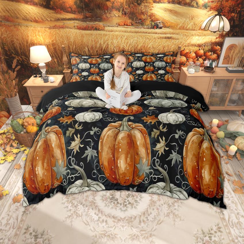 Homewish Autumn Pumpkin Duvet Cover Set, Fall Harvest Season Bedding Set, Botanical Theme Quilt Cover Set DE XS 100x135cm 2pcs&set
Homewish Autumn Pumpkin Duvet Cover Set, Fall Harvest Season Bedding Set, Botanical Theme Quilt Cover Set DE XS 100x135cm 2pcs&set