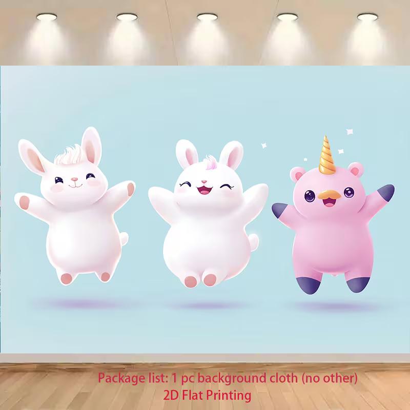 2D Cute Fantasy Animals Tapestry, 2D Flat Printing Jumping Bunnies Background Cloth for Studio 47.2x31.5inch/120*80cm
2D Cute Fantasy Animals Tapestry, 2D Flat Printing Jumping Bunnies Background Cloth for Studio 47.2x31.5inch/120*80cm