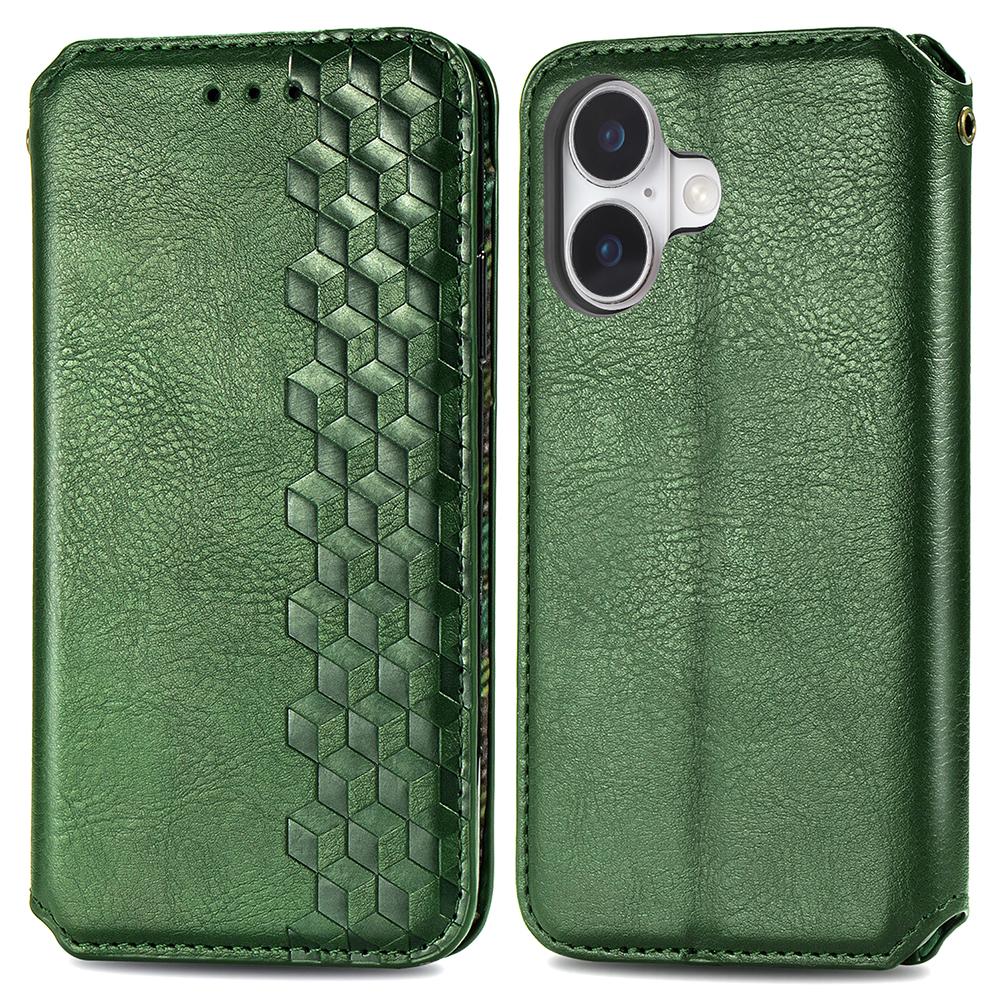 For iPhone 16 PU Leather Case Rhombus Imprint Wallet Stand Phone Cover Green
For iPhone 16 PU Leather Case Rhombus Imprint Wallet Stand Phone Cover Green