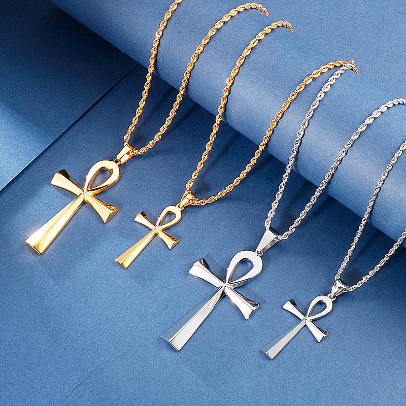 European & American Polished Stainless Steel Ancient Egyptian Cross Amulet Pendant Necklace Pendant Only
European & American Polished Stainless Steel Ancient Egyptian Cross Amulet Pendant Necklace Pendant Only