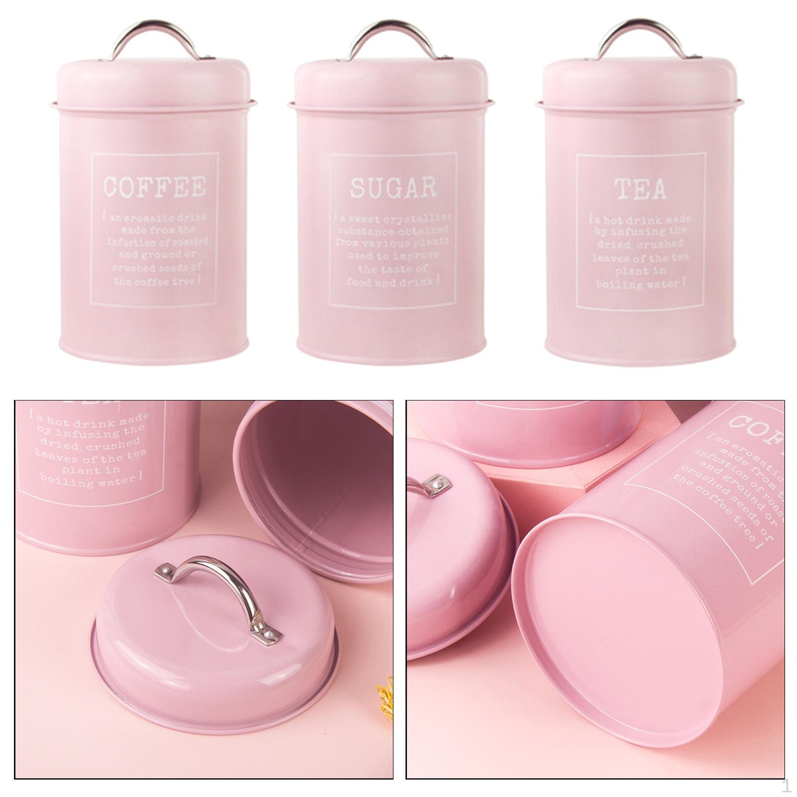 3 Pack Storage with Lids Metal coffee and tea Sugar Tins Jars Set, One Size A Pink
3 Pack Storage with Lids Metal coffee and tea Sugar Tins Jars Set, One Size A Pink