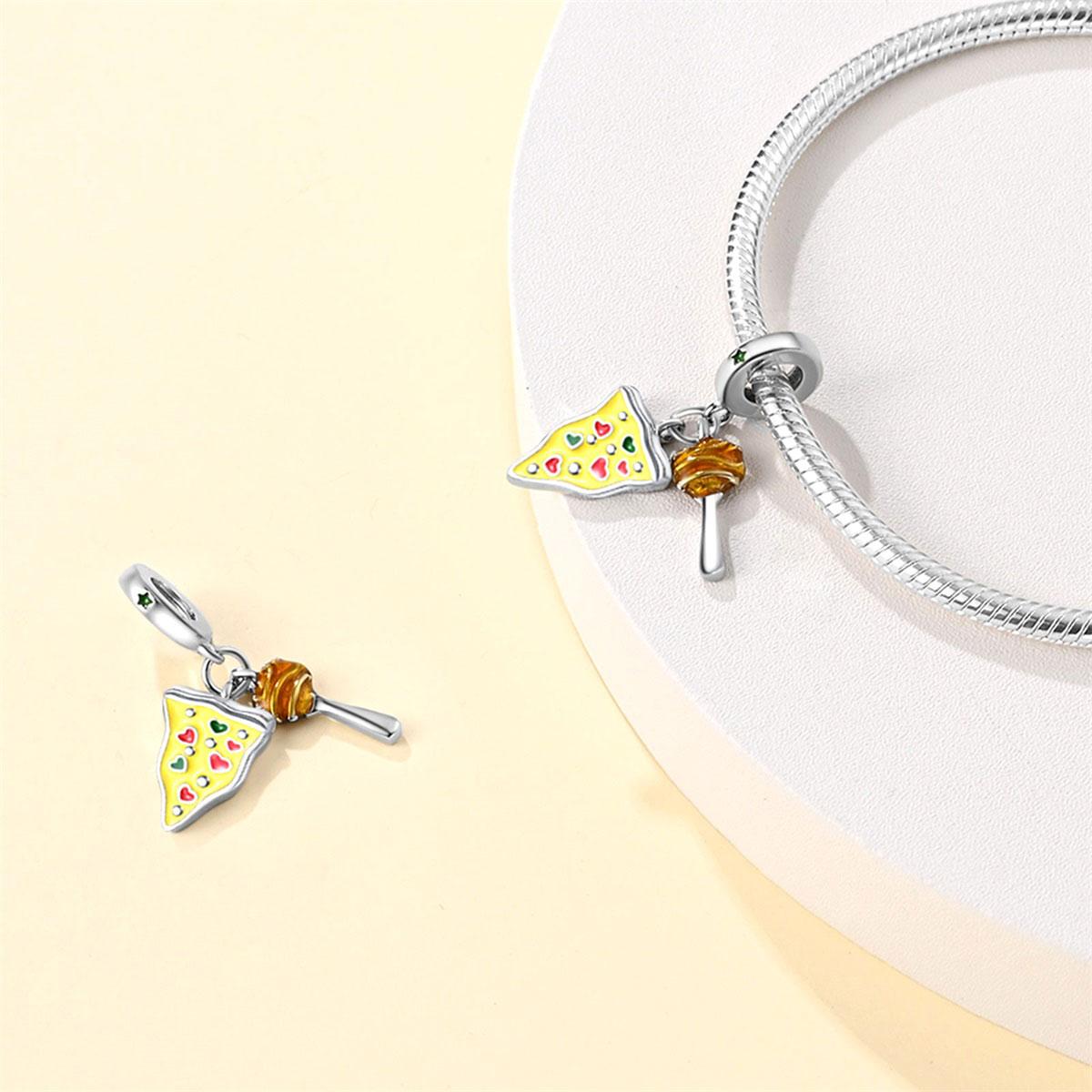 Plated 925 Silver Pizza cake Charms Fit 925 Charms Bracelet Beads Jewelry Gifts for Women
Plated 925 Silver Pizza cake Charms Fit 925 Charms Bracelet Beads Jewelry Gifts for Women