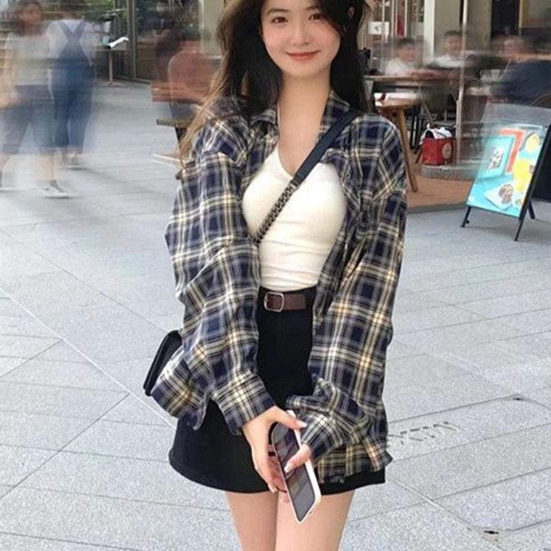 Винтажная клетчатая женская рубашка, шикарная верхняя куртка, весенняя тонкая верхняя одежда, блузка для женщин S
Винтажная клетчатая женская рубашка, шикарная верхняя куртка, весенняя тонкая верхняя одежда, блузка для женщин S