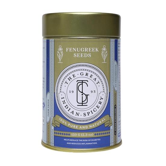 Великая индийская лавка специй | Семена пажитника (Семена пажитника) | Жестяная банка 150 г - Стерилизация паром, 100% чистый и натуральный, Свежий с фермы| Блюда Ближнего Востока
Великая индийская лавка специй | Семена пажитника (Семена пажитника) | Жестяная банка 150 г - Стерилизация паром, 100% чистый и натуральный, Свежий с фермы| Блюда Ближнего Востока
