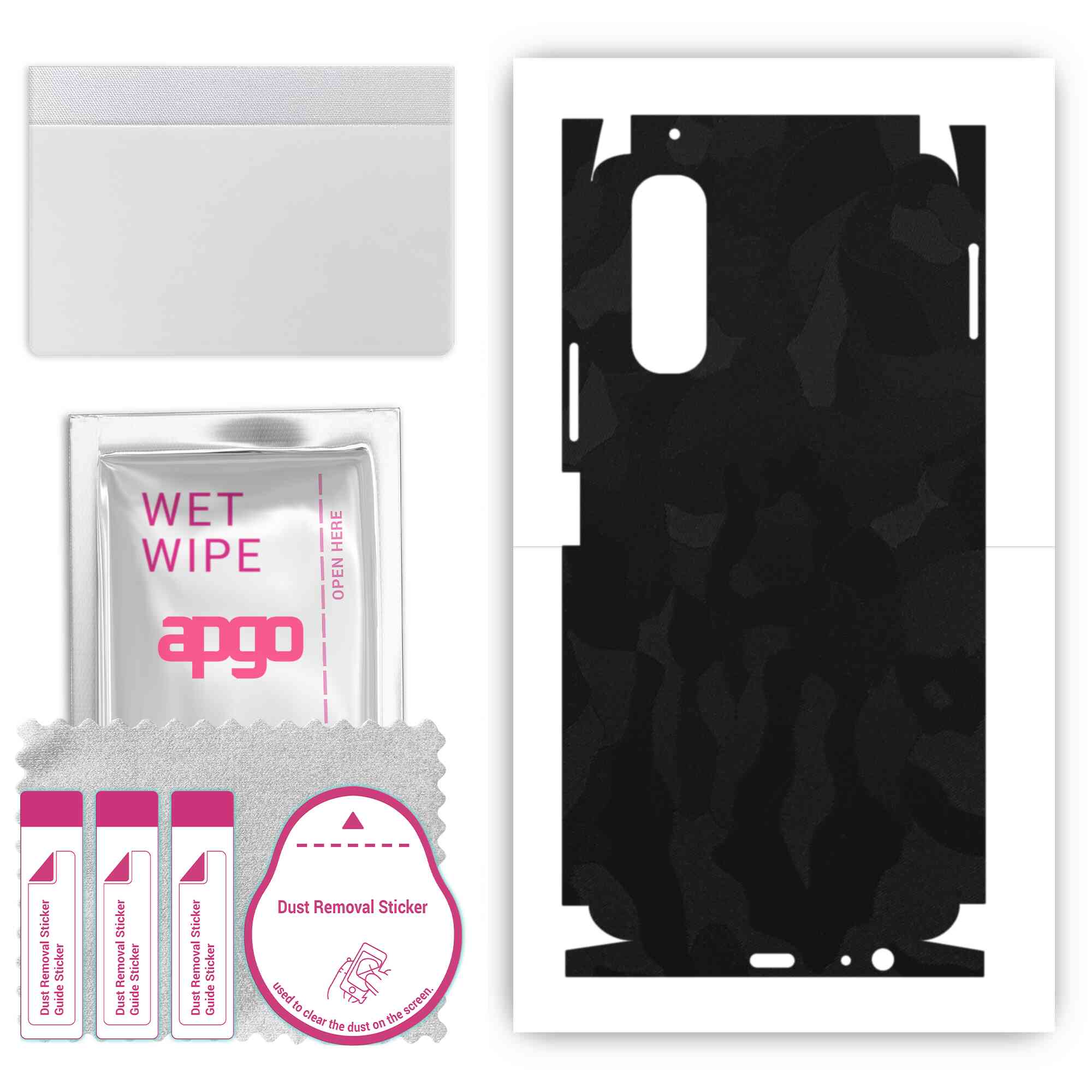 apgo Protective Skin Sticker for the back+sides compatible with vivo Y70s, Full Wrap Film, Foil, Vinyl - Pattern Black Camo
apgo Protective Skin Sticker for the back+sides compatible with vivo Y70s, Full Wrap Film, Foil, Vinyl - Pattern Black Camo