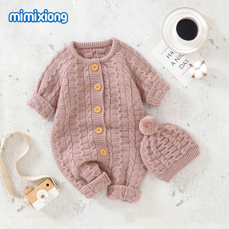 Popular Baby Knit Romper + Hat Set Pink 62cm
Popular Baby Knit Romper + Hat Set Pink 62cm