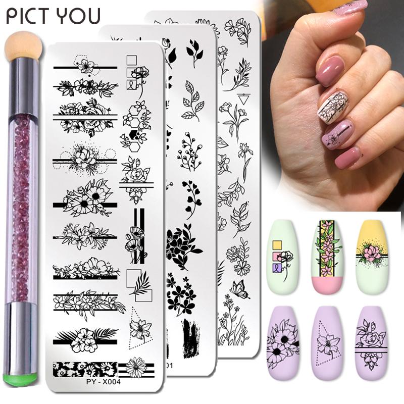 2Pcs/set Nail Stamping Plates Set Silicone Sponge Brush Polish Transfer Stencils Flower Geometry DIY Template for Nail
2Pcs/set Nail Stamping Plates Set Silicone Sponge Brush Polish Transfer Stencils Flower Geometry DIY Template for Nail