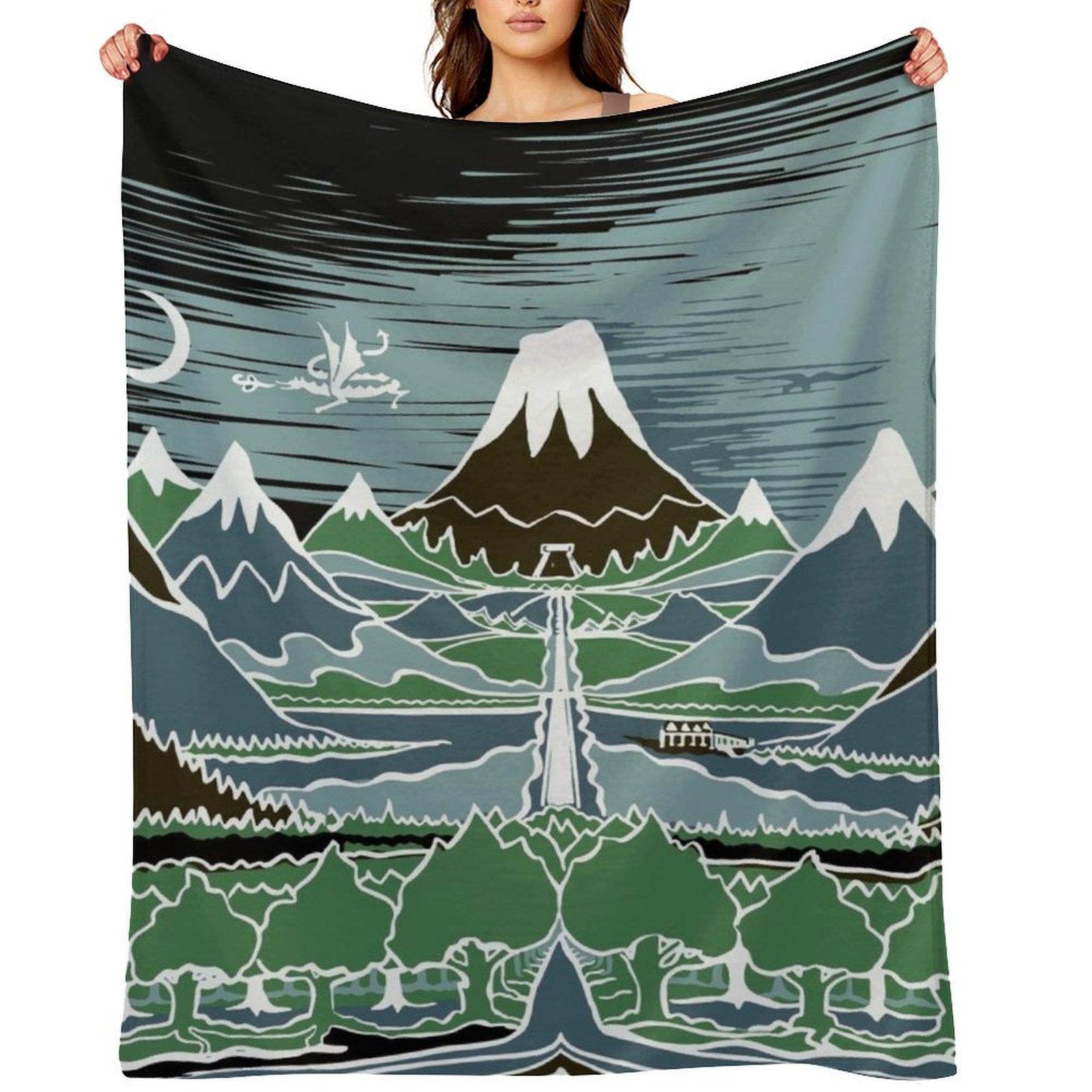 A Halflings journey on a mountain path through an elven wood in the style of J.R.R.Tolkien Throw Blanket 30x40in
A Halflings journey on a mountain path through an elven wood in the style of J.R.R.Tolkien Throw Blanket 30x40in