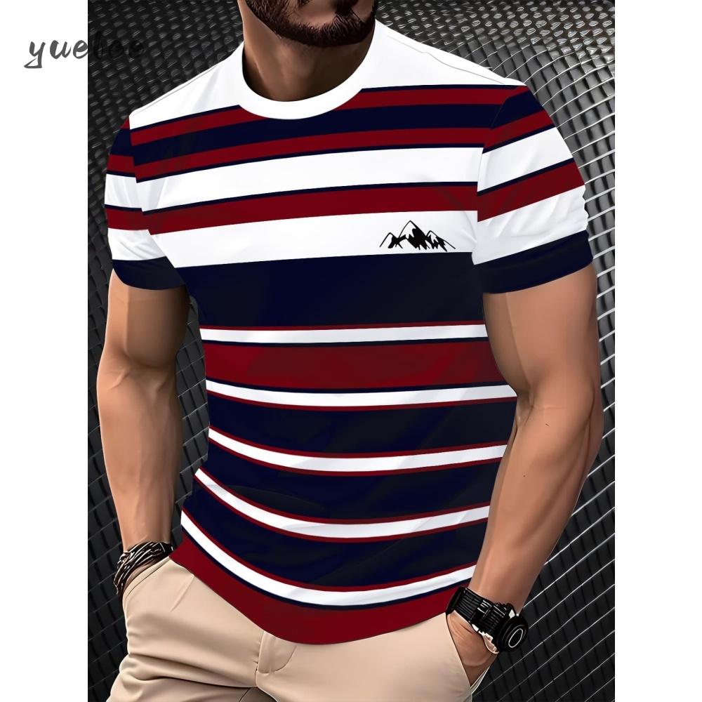 Men s T-shirt with striped print, fashionable and breathable short sleeved T-shirt 5XL
Men s T-shirt with striped print, fashionable and breathable short sleeved T-shirt 5XL