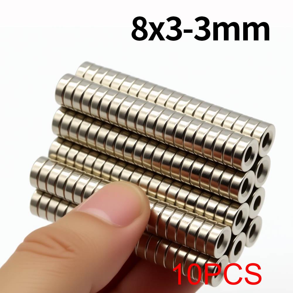 8x3-3mm Super Strong Neodymium Magnet N35 NdfeB Permanent Magnetic imanes Round with holes Powerful Magnets Refrigerator
8x3-3mm Super Strong Neodymium Magnet N35 NdfeB Permanent Magnetic imanes Round with holes Powerful Magnets Refrigerator